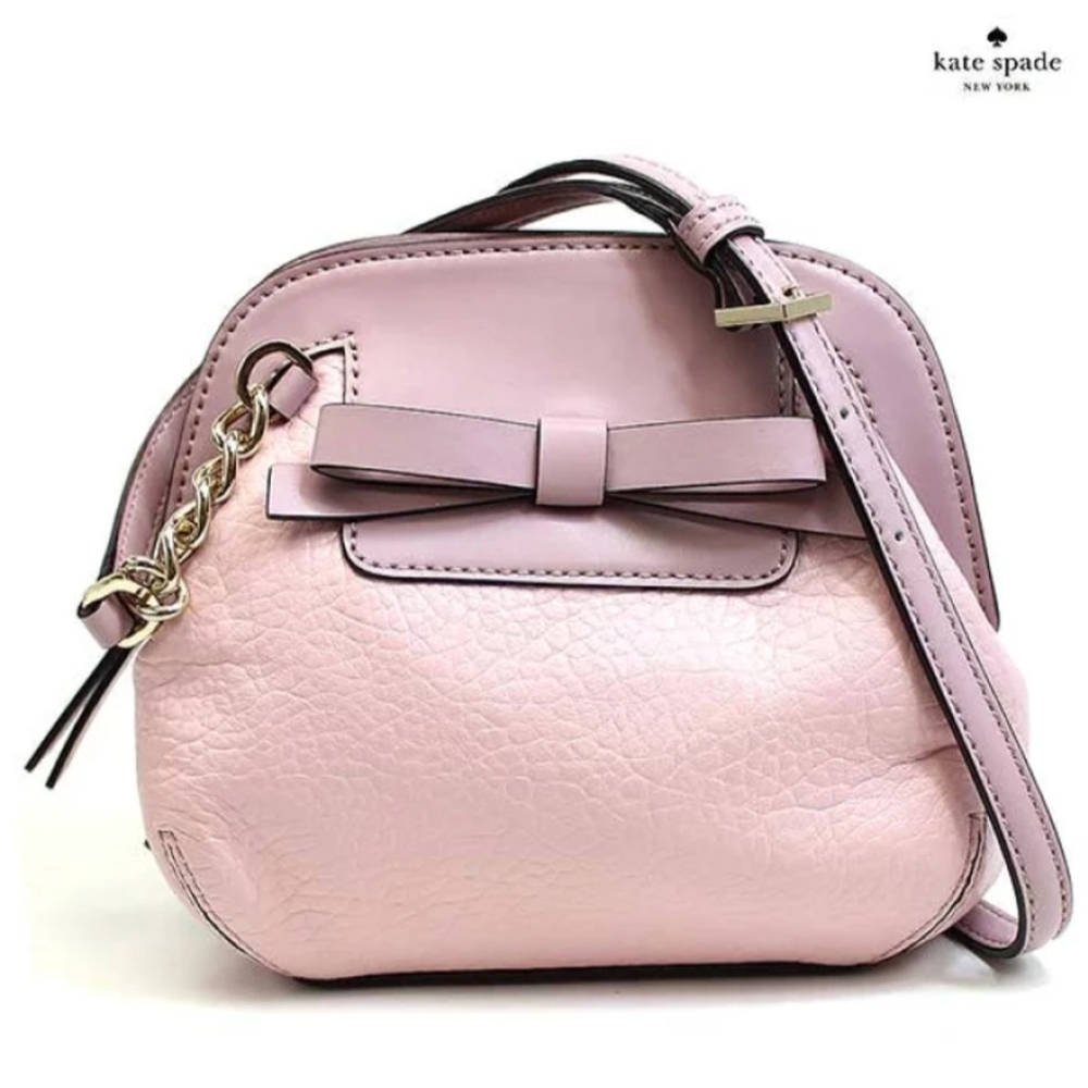 Euc Kate Spade Riva Road Small Scotty 🩷  Crossbody Bag with Bow And Chain Strap